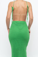 Load image into Gallery viewer, SALTY x Green Crochet Low-Back Dress (S)