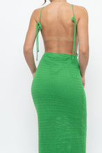 Load image into Gallery viewer, SALTY x Green Crochet Low-Back Dress (S)