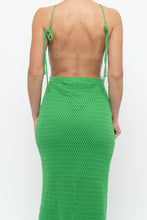 Load image into Gallery viewer, SALTY x Green Crochet Low-Back Dress (S)