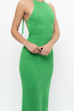 Load image into Gallery viewer, SALTY x Green Crochet Low-Back Dress (S)