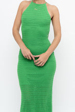 Load image into Gallery viewer, SALTY x Green Crochet Low-Back Dress (S)