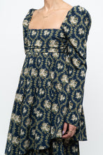 Load image into Gallery viewer, WE WHORE WHAT x Teal Blue Floral Tiered Asymetric Dress (XS)
