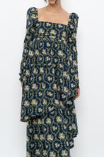 Load image into Gallery viewer, WE WHORE WHAT x Teal Blue Floral Tiered Asymetric Dress (XS)