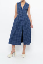 Load image into Gallery viewer, DKNY x Blue Gingham Back-Tie Dress (XS-M)