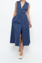 Load image into Gallery viewer, DKNY x Blue Gingham Back-Tie Dress (XS-M)
