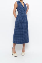 Load image into Gallery viewer, DKNY x Blue Gingham Back-Tie Dress (XS-M)