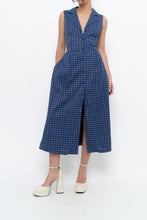 Load image into Gallery viewer, DKNY x Blue Gingham Back-Tie Dress (XS-M)