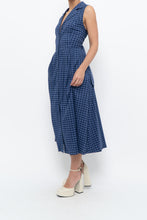 Load image into Gallery viewer, DKNY x Blue Gingham Back-Tie Dress (XS-M)