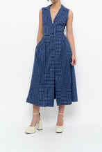 Load image into Gallery viewer, DKNY x Blue Gingham Back-Tie Dress (XS-M)