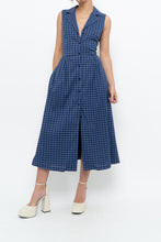Load image into Gallery viewer, DKNY x Blue Gingham Back-Tie Dress (XS-M)