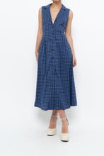 Load image into Gallery viewer, DKNY x Blue Gingham Back-Tie Dress (XS-M)