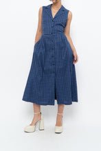 Load image into Gallery viewer, DKNY x Blue Gingham Back-Tie Dress (XS-M)