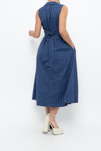 Load image into Gallery viewer, DKNY x Blue Gingham Back-Tie Dress (XS-M)