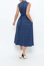 Load image into Gallery viewer, DKNY x Blue Gingham Back-Tie Dress (XS-M)
