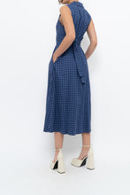 Load image into Gallery viewer, DKNY x Blue Gingham Back-Tie Dress (XS-M)