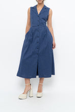 Load image into Gallery viewer, DKNY x Blue Gingham Back-Tie Dress (XS-M)
