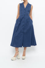 Load image into Gallery viewer, DKNY x Blue Gingham Back-Tie Dress (XS-M)