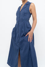 Load image into Gallery viewer, DKNY x Blue Gingham Back-Tie Dress (XS-M)