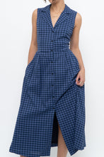 Load image into Gallery viewer, DKNY x Blue Gingham Back-Tie Dress (XS-M)