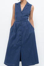 Load image into Gallery viewer, DKNY x Blue Gingham Back-Tie Dress (XS-M)