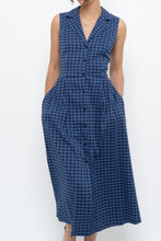 Load image into Gallery viewer, DKNY x Blue Gingham Back-Tie Dress (XS-M)