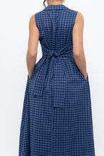 Load image into Gallery viewer, DKNY x Blue Gingham Back-Tie Dress (XS-M)