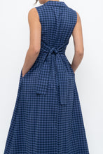 Load image into Gallery viewer, DKNY x Blue Gingham Back-Tie Dress (XS-M)