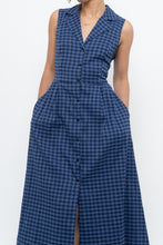 Load image into Gallery viewer, DKNY x Blue Gingham Back-Tie Dress (XS-M)
