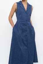 Load image into Gallery viewer, DKNY x Blue Gingham Back-Tie Dress (XS-M)