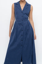 Load image into Gallery viewer, DKNY x Blue Gingham Back-Tie Dress (XS-M)