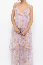 Load image into Gallery viewer, VICTORIA'S SECRET x Lilac Floral Metallic Tiered Maxi Dress (M)