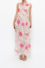 Load image into Gallery viewer, Vintage x Made in Hong Kong x VALERIE STEVENS Light Pink Floral Semi-Sheer Maxi Dress (S, M)