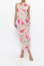 Load image into Gallery viewer, Vintage x Made in Hong Kong x VALERIE STEVENS Light Pink Floral Semi-Sheer Maxi Dress (S, M)