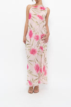 Load image into Gallery viewer, Vintage x Made in Hong Kong x VALERIE STEVENS Light Pink Floral Semi-Sheer Maxi Dress (S, M)