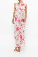 Load image into Gallery viewer, Vintage x Made in Hong Kong x VALERIE STEVENS Light Pink Floral Semi-Sheer Maxi Dress (S, M)