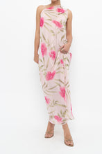 Load image into Gallery viewer, Vintage x Made in Hong Kong x VALERIE STEVENS Light Pink Floral Semi-Sheer Maxi Dress (S, M)