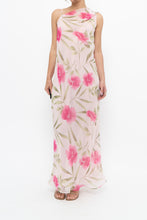 Load image into Gallery viewer, Vintage x Made in Hong Kong x VALERIE STEVENS Light Pink Floral Semi-Sheer Maxi Dress (S, M)