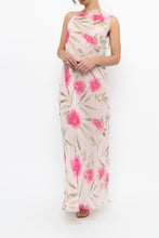 Load image into Gallery viewer, Vintage x Made in Hong Kong x VALERIE STEVENS Light Pink Floral Semi-Sheer Maxi Dress (S, M)
