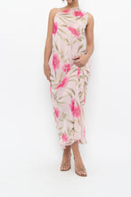 Load image into Gallery viewer, Vintage x Made in Hong Kong x VALERIE STEVENS Light Pink Floral Semi-Sheer Maxi Dress (S, M)