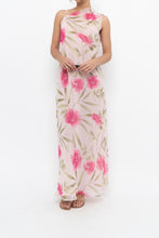 Load image into Gallery viewer, Vintage x Made in Hong Kong x VALERIE STEVENS Light Pink Floral Semi-Sheer Maxi Dress (S, M)
