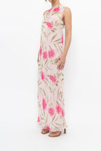 Load image into Gallery viewer, Vintage x Made in Hong Kong x VALERIE STEVENS Light Pink Floral Semi-Sheer Maxi Dress (S, M)