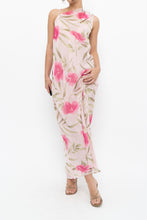 Load image into Gallery viewer, Vintage x Made in Hong Kong x VALERIE STEVENS Light Pink Floral Semi-Sheer Maxi Dress (S, M)