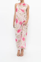 Load image into Gallery viewer, Vintage x Made in Hong Kong x VALERIE STEVENS Light Pink Floral Semi-Sheer Maxi Dress (S, M)