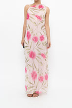 Load image into Gallery viewer, Vintage x Made in Hong Kong x VALERIE STEVENS Light Pink Floral Semi-Sheer Maxi Dress (S, M)