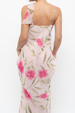 Load image into Gallery viewer, Vintage x Made in Hong Kong x VALERIE STEVENS Light Pink Floral Semi-Sheer Maxi Dress (S, M)