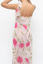 Load image into Gallery viewer, Vintage x Made in Hong Kong x VALERIE STEVENS Light Pink Floral Semi-Sheer Maxi Dress (S, M)