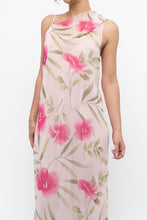 Load image into Gallery viewer, Vintage x Made in Hong Kong x VALERIE STEVENS Light Pink Floral Semi-Sheer Maxi Dress (S, M)