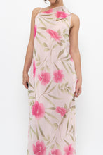 Load image into Gallery viewer, Vintage x Made in Hong Kong x VALERIE STEVENS Light Pink Floral Semi-Sheer Maxi Dress (S, M)