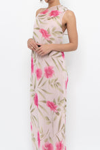 Load image into Gallery viewer, Vintage x Made in Hong Kong x VALERIE STEVENS Light Pink Floral Semi-Sheer Maxi Dress (S, M)