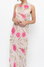 Load image into Gallery viewer, Vintage x Made in Hong Kong x VALERIE STEVENS Light Pink Floral Semi-Sheer Maxi Dress (S, M)